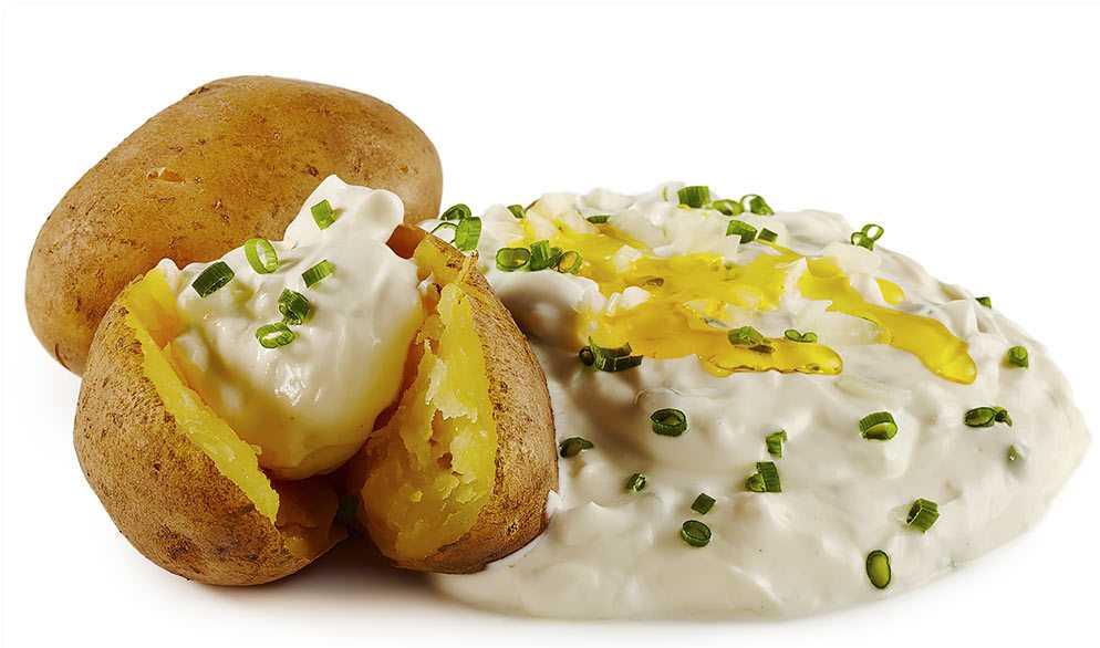 картошка с льняным маслом